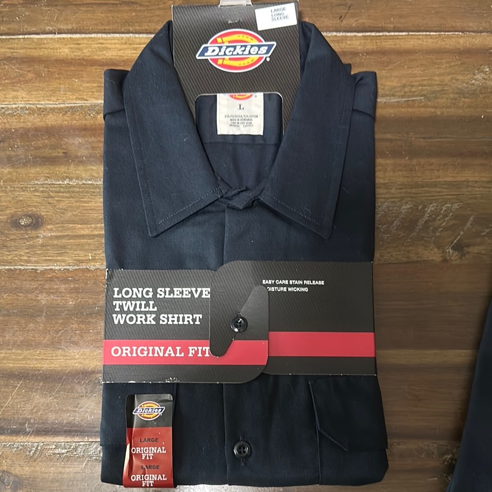 Dickies Blue Casual Button Down Shirt
